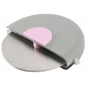 Aptel Okrągły NÓŻ do Pizzy Krojenie Pizzy na slajsy 8,5cm szaro-różowy AG680B