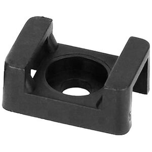 Organizer Orno Uchwyt opaski kablowej, siodełkowy, przykręcany, 22x16 mm, otwór montażowy 6,8mm, czarny, 100 sztuk