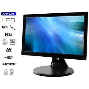 Nvox Monitor dotykowy ips led 15.6cali full hd vga hdmi usb av 12v 230v