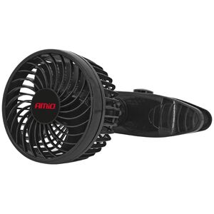 AMiO Wiatrak samochodowy wentylator z klipsem 12v amio-03005