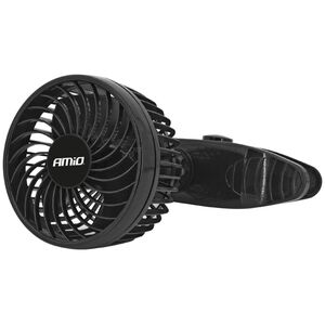 AMiO Wiatrak samochodowy wentylator z klipsem 24v amio-03006