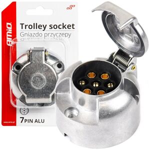 AMiO Gniazdo haka przyczepy aluminiowe 7 pin amio-03217
