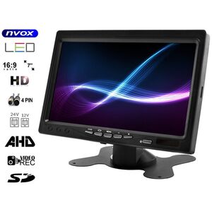 Nvox Nvox ahm612r-s dual monitor samochodowy wolnostojący lcd 7cali cali ahd/hd 4pin z ramką 12/24v zestaw