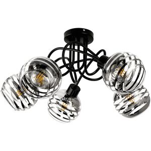 Lampa wisząca Orno MILANO 5P E27, lampa wisząca, max. 5x60W, czarna