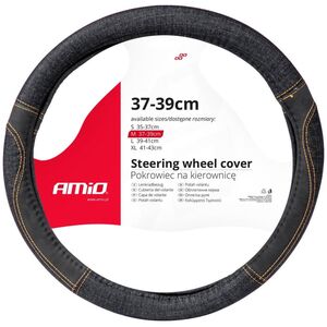 AMiO Pokrowiec nakładka na kierownicę samochodową m 37-39cm swc-52-m amio-03565