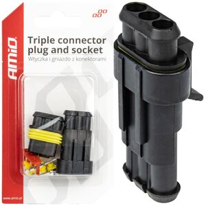 AMiO Kostka wtyk złącze hermetyczne superseal 3 pin amio-03519