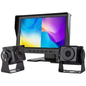 Nvox Monitor samochodowy lcd 9cali ahd 4pin z funkcją rejestratora 12v 24v oraz 2 kamery ahd
