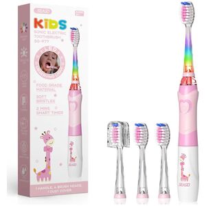 Szczoteczka Seago SG-977 Różowa + 3 końcówki