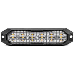 AMiO Lampa błyskowa ostrzegawcza płaska 6x3w led r65 r10 12v 24v amio-03930