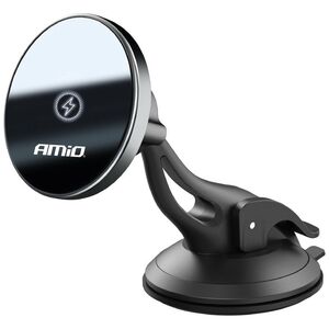AMiO Uchwyt do samochodu na telefon z ładowarką indukcyjną na szybę kokpit my mag 15w amio-03775