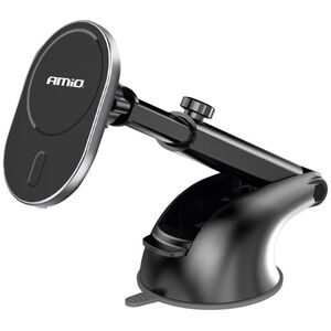 AMiO Uchwyt do samochodu na telefon z ładowarką indukcyjną na szybę kokpit my mag 15w amio-03771