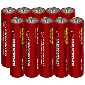 Esperanza EZB205 Esperanza baterie zn-c aaa 10szt blister