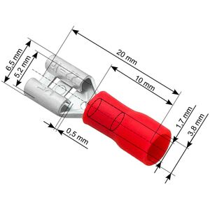 Blow 43-042# Konektor izol. płaski żeński 5,2/0,5 cze