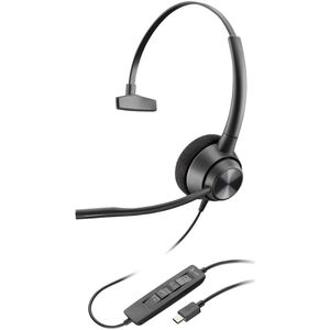 Słuchawki HP Poly EncorePro 310 - EncorePro 300 series - Headset - On-Ear - kabelgebunden - USB-C - Schwarz - Works With Chromebook Certified