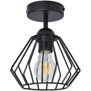Lampa sufitowa Orno WAYA oprawa ścienno-sufitowa, moc max. 1x60W, E27, czarna, krótka