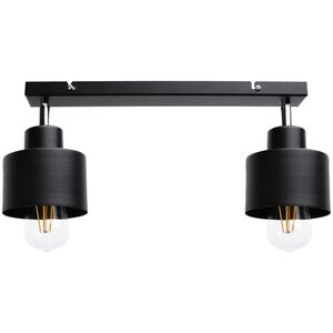 Lampa sufitowa Orno LISA oprawa ścienno-sufitowa, moc max. 2x60W, E27, czarna, listwa
