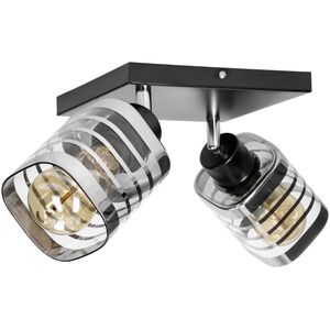 Lampa sufitowa Orno SIENA 2P E27, oprawa ścienno-sufitowa, max. 2x60W, czarna, podstawa kwadrat