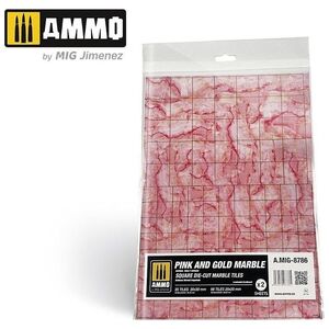 Vallejo Ammo: Pink and Gold Marble - Square Die-Cut Marble Tiles (2) 13959078 8432074087861