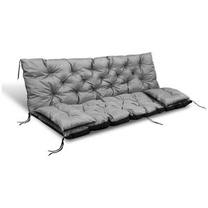 AIO FACTORY Zestaw ogrodowy szary 100x60x50cm + 2 poduszki 42x42 cm