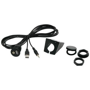Blow 0301#                Samochodowe złacze montażwe usb+ aux -gniazdo z podstawką 2m