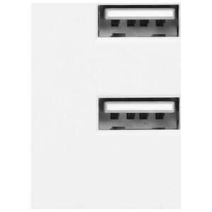 Orno NOEN USB x 2, podwójny port modułowy 45x45mm z ładowarką USB, 2,1A 5V DC, biały
