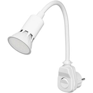 Lampka wtykowa do gniazdka Orno Lampka wtyczkowa z żarówką LED, biała