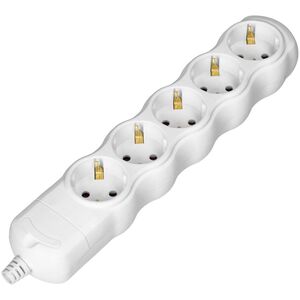 Orno Rozgałęźnik 5x2P+Z Schuko, biały
