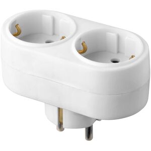 Orno Rozgałęźnik owalny 2x 2P+Z Schuko, biały