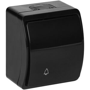 Orno Przycisk dzwonek n/t AQUATIC, IP44, czarny