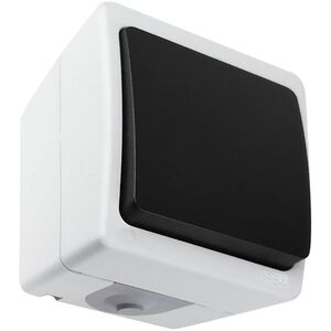 Orno Łącznik jednobiegunowy AQUATIC MINI IP 54 Biało-Czarny, 10 sztuk