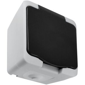 Orno Gniazdo pojedyncze 2P+Z Schuko AQUATIC MINI IP 54 Biało-Czarne, 10 sztuk