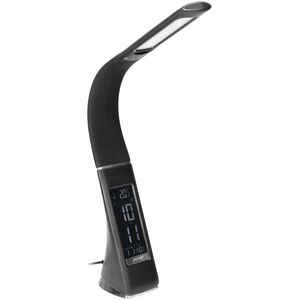 Lampka biurkowa Orno DOLOMIT LED 5W, lampka biurkowa z budzikiem, 400lm, 4000K, czarna