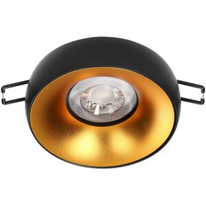 Orno DORADO R, ramka dekoracyjna oprawy punktowej, GU10, okrągła, czarno-złota