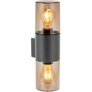 Kinkiet Orno SALVIA oprawa ogrodowa, 2xE27, max. 2x15W, IP54, szara