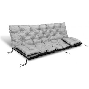 AIO FACTORY ZESTAW OGRODOWY 150x60x50CM + 2 PODUSZKI 42X42 CM JASNOSZARY