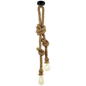 Lampa sufitowa ATL ZD151A Oprawa sufitowa 2x1m e27 sznur     jutowy