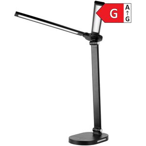 Lampka biurkowa Orno ERGO LED, lampka biurkowa z ładowarką USB, 8W, 400lm, 3000-4000-6000K, zmiana barwy światła, funkcja ściemniania, czarna