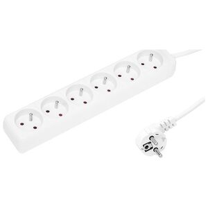 Blow 98-720# Przedłużacz sieciowy pr-670p 6-gniazd z uziemieniem 1,5m biały 3x1,5mm