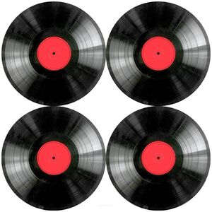 Bertoni Zestaw podkładek na stół okrągłych 4D - VINYL 