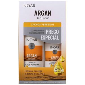 Inoar INOAR Argan Infusion Perfect Curls Duo Kit - banguotų ir garbanotų plaukų rinkinys 500 ml+250 ml 13464107 7908124400313