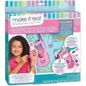 Κάντε το αληθινό MAKE IT REAL Σετ Lip Gloss Phone Flip και Κορδόνι DIY 13764295 695929023294