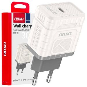 Ładowarka sieciowa Quick Charge GaN PD 30W USB-C AMIO-04285