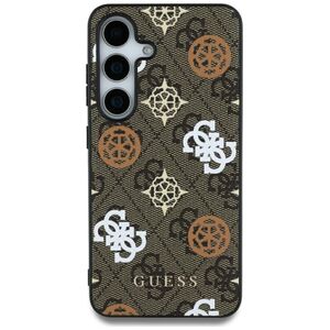 Guess 4G Printed Colored Peony Pattern MagSafe Case for Samsung Galaxy S25 Ultra Brown