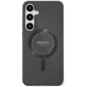 Guess Rhinestones Printed Classic Logo MagSafe Samsung Galaxy S25 case black