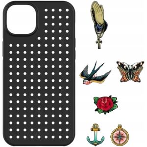 Pinit Pinit Dynamic + Tattoo Pin Case Σετ iPhone 14 6,1" μαύρο/μαύρο μοτίβο 2 13002131 5905359817451