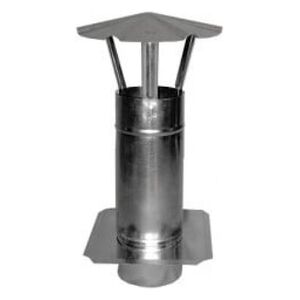 Kominek wentylacyjny z daszkiem i płytą 110mm ocynkowany