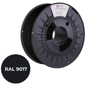 C-Tech C-TECH Tisková κορδόνι (νήμα) PREMIUM LINE, PETG, μαύρο, RAL9017, 1,75mm, 1kg 13275229 8594125013219