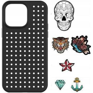Pinit Pinit Dynamic + Tattoo Pin Case Σετ iPhone 14 6,1" μαύρο/μαύρο μοτίβο 3 13002130 5905359817468