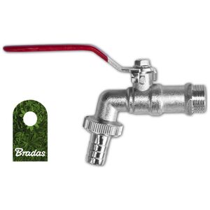 Bradas Kran kulowy mosiężny 3/4 GZ 1 z przyłączem na wąż 3/4 Bradas 3103