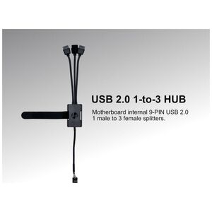 USB HUB Lian Li Lian Li PW-U2HB Μετατροπέας USB 1 USB σε 3 USB 13335307 4718466012999